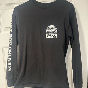 Vans Black Graphic Long Sleeve Tee